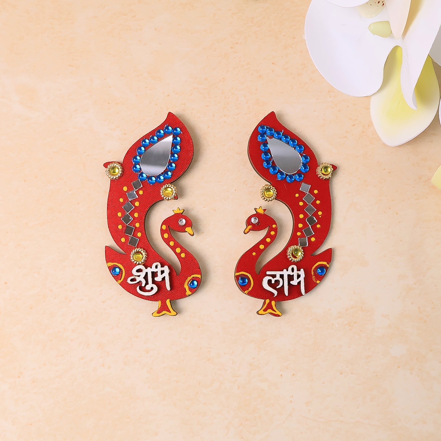 Handcrafted Wooden Shubh Labh Handcrafted Wooden Shubh Labh